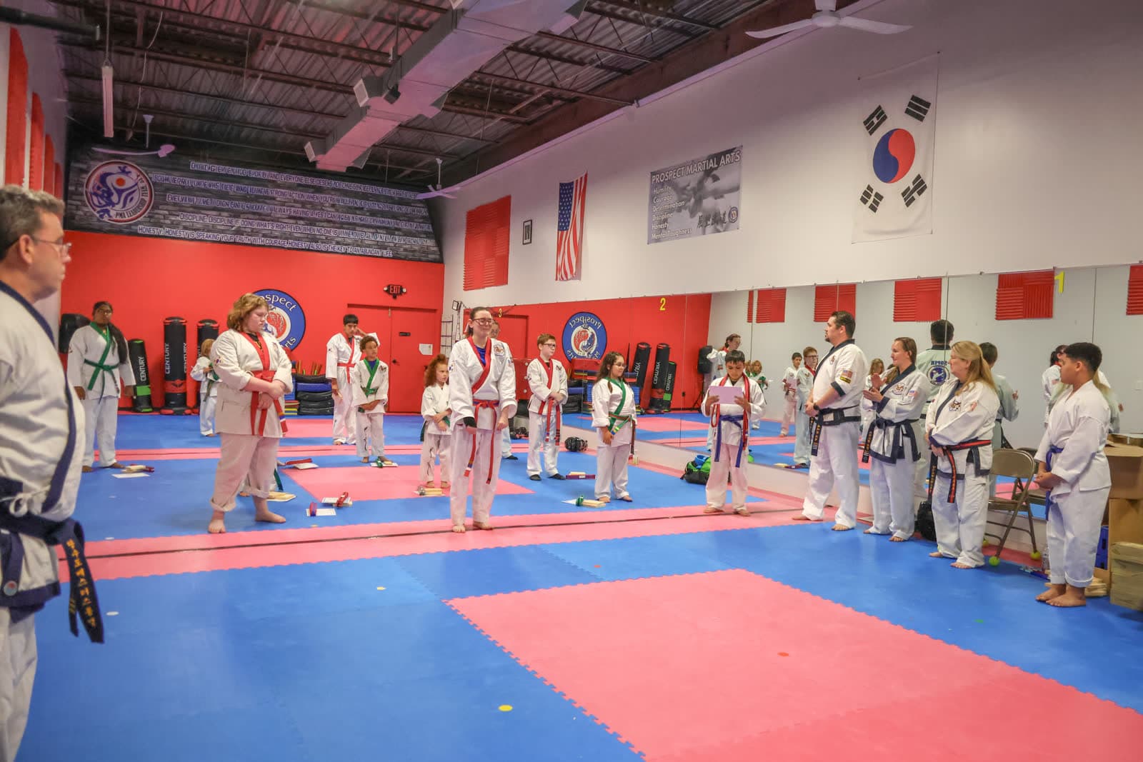 Students training together at Prospect Martial Arts